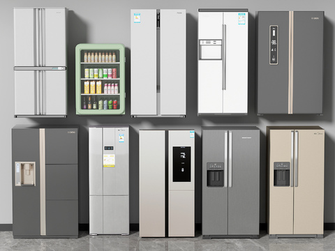  双门冰箱 智能冰箱 迷你冰箱3d模型 