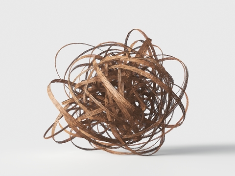  民俗小品 缠绕藤条3d模型 