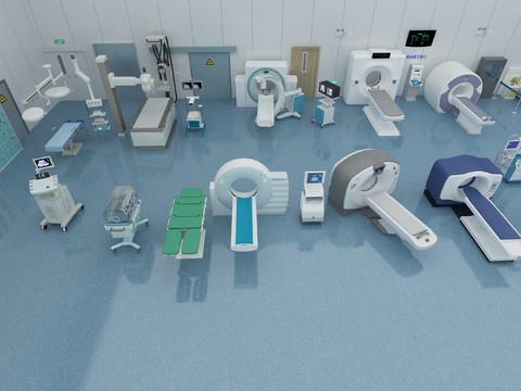  医疗设备 CT检测仪3d模型 