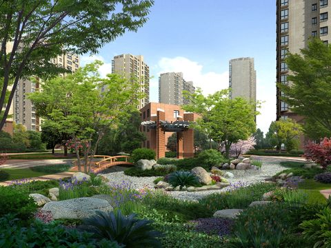  现代公园园林景观psd 