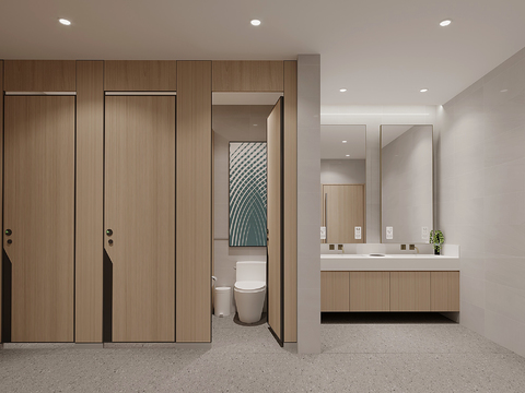  公厕 公共卫生间3d模型 