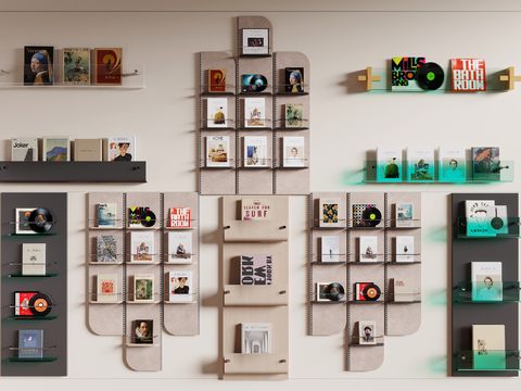  黑胶唱片 书本 书籍3d模型 