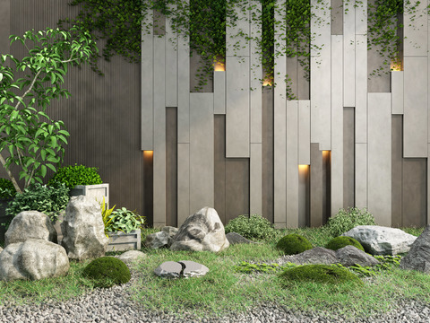  现代庭院景观小品3d模型 