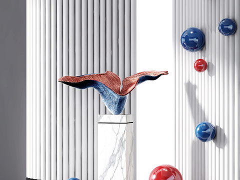  现代抽象雕塑3d模型 