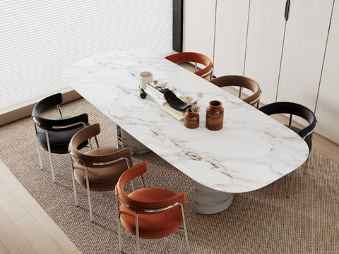 现代餐桌椅3d模型