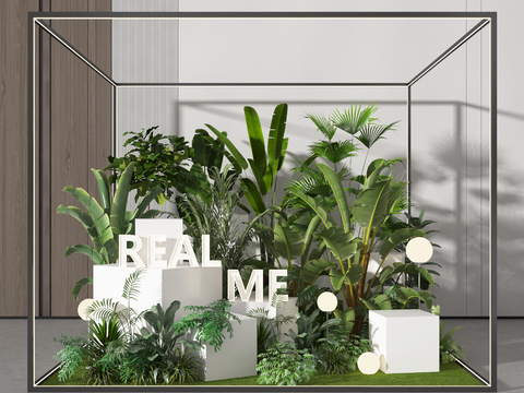  室内绿植造景 灌木园艺3d模型 
