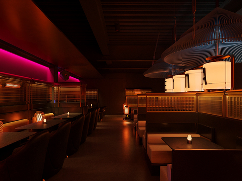  现代酒馆酒吧3d模型 