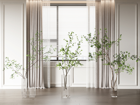  水生植物 水培绿植3d模型 