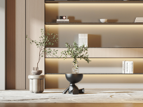 现代时尚边几圆几3d模型