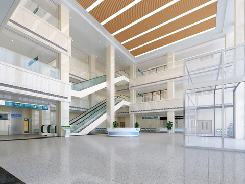  医院大厅3d模型 