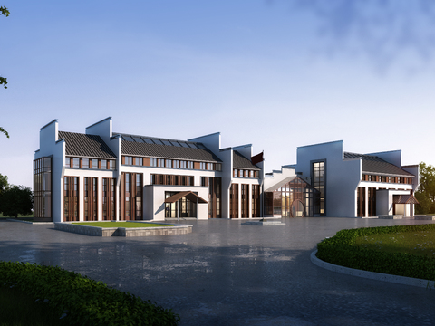  徽派建筑 新农村PSD 