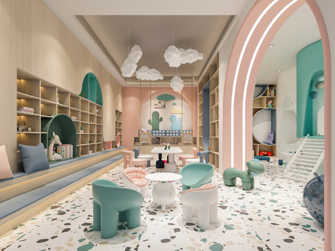  现代儿童娱乐区3d模型 