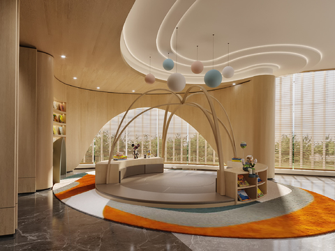  幼儿园活动区 游乐区3d模型 