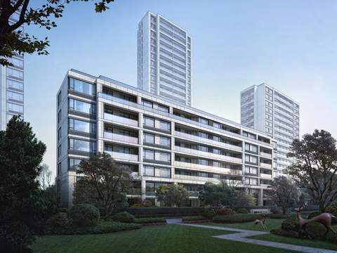  现代建筑外观园林景观psd 