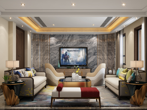  后现代影视厅3D模型 