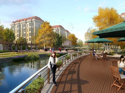  现代商业外摆区休息区psd 