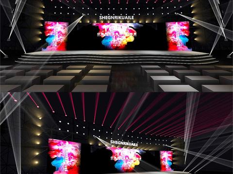  舞台 舞美灯光3d模型 