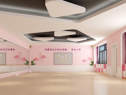  现代舞蹈教室3d模型 