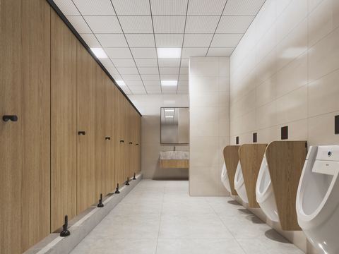  公共卫生间 公厕3d模型 