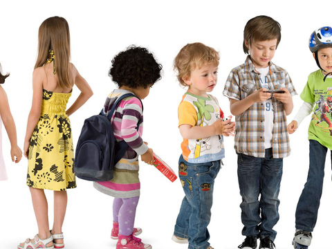  现代小孩人物psd 