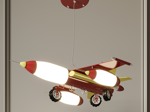 飞机吊灯 儿童吊灯3d模型 