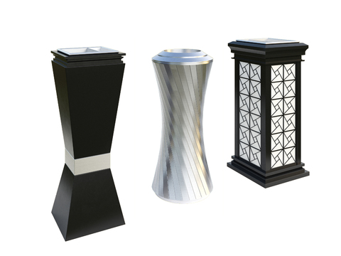  现代公共垃圾桶3d模型 