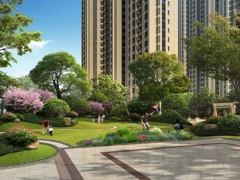  现代公园园林景观psd 