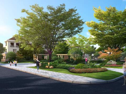  现代公园园林景观psd 