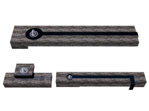  流水石钵 禅意水景 喷泉流水3d模型 