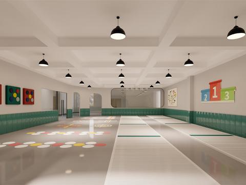  少儿击剑教室3d模型 