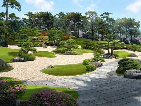  现代公园园林景观psd 