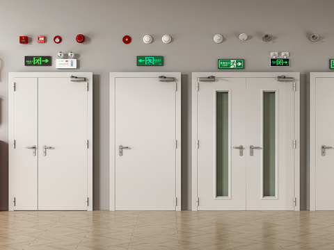  消防门 防火门 消防栓3d模型 