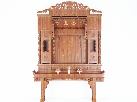  新中式神龛3d模型 