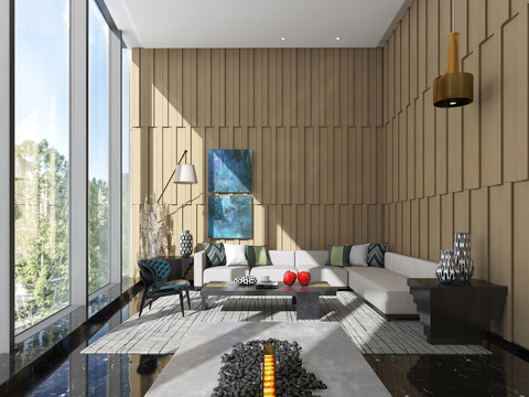  葛亚曦设计 现代售楼处VIP室3d模型 