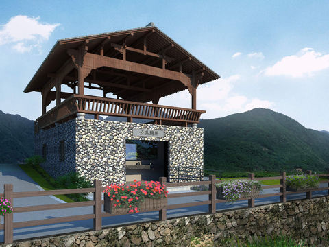  现代公厕厕所外观psd 