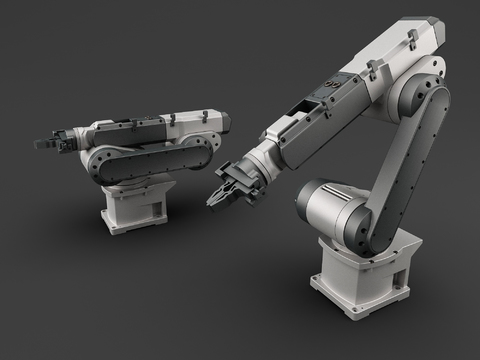  现代工业设备自动化机械手3d模型 