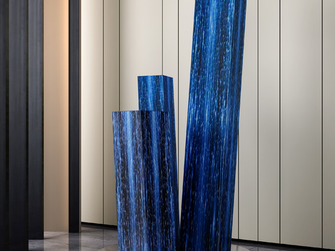  现代艺术装置雕塑3d模型 