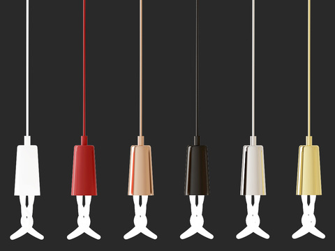 现代金属小吊灯3d模型