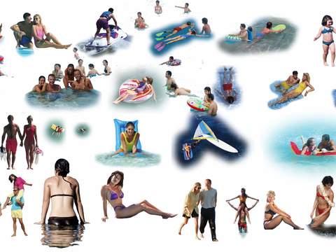  现代泳衣人物psd 