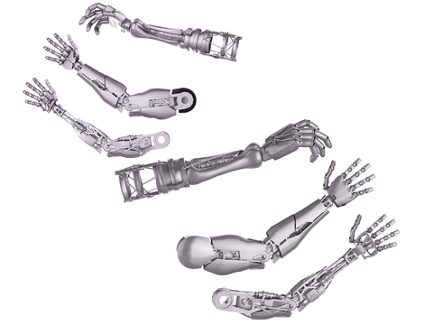  现代机械手臂3d模型 