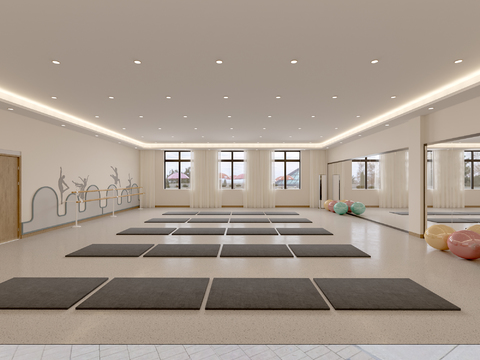  少儿舞蹈教室3d模型 