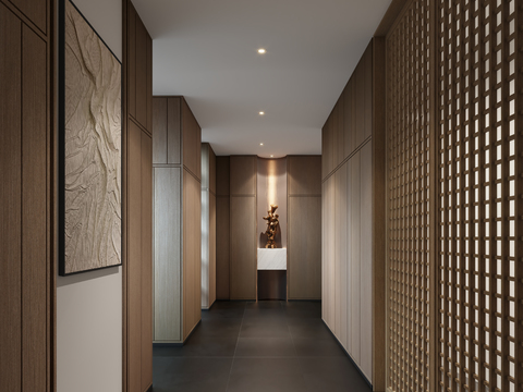  酒店过道 走廊3d模型 