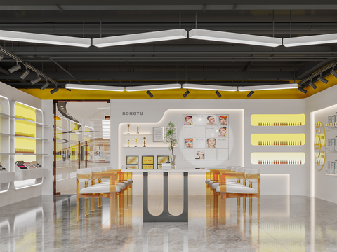  美妆店 化妆品店3d模型 