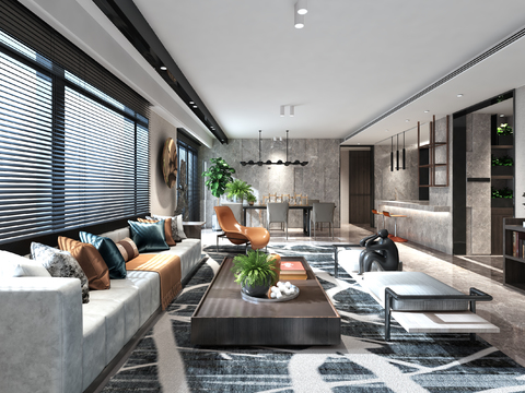  唐忠汉现代客厅3D模型 