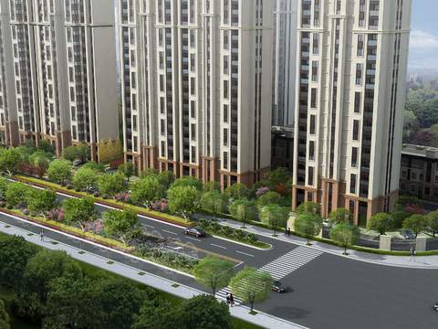  现代道路景观psd 