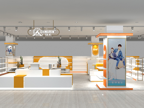  鞋子展厅 鞋店3d模型 