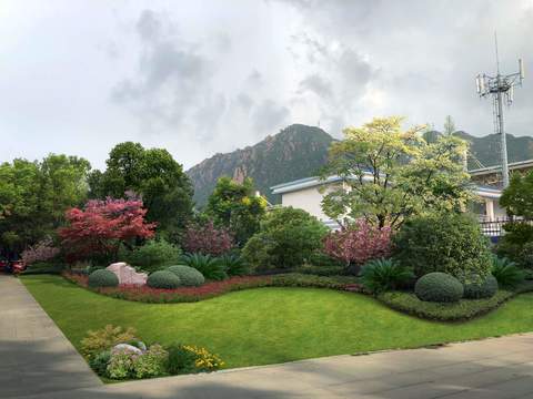  新中式公园园林景观psd 