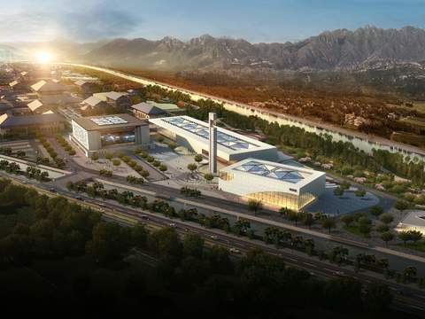  现代商业楼建筑外观psd 