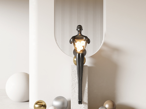  抽象雕塑 人物摆件3d模型 