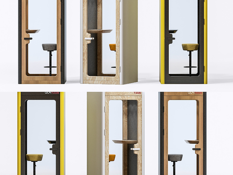  现代移动电话亭3d模型 